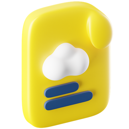 Cloud File  3D Icon