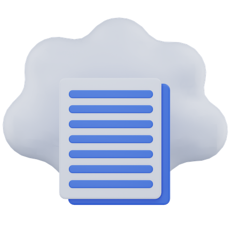 Cloud File  3D Icon