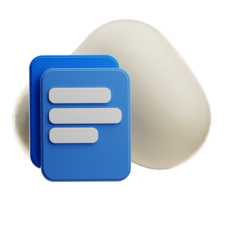 Cloud File  3D Icon