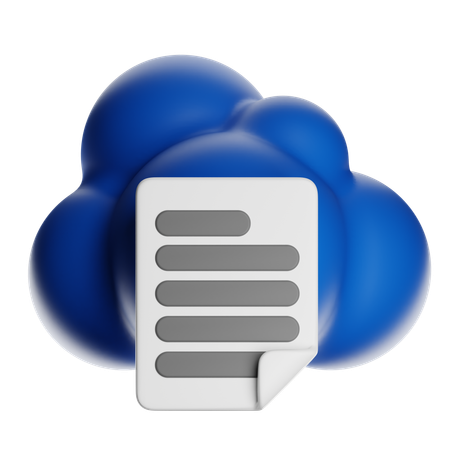 Cloud File  3D Icon