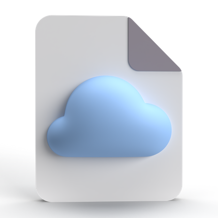 Cloud File  3D Icon