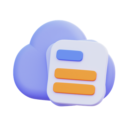 Cloud File  3D Icon