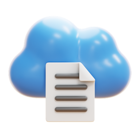 CLOUD FILE  3D Icon