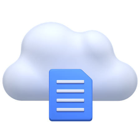 Cloud File  3D Icon