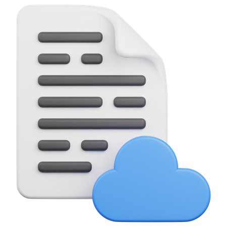 Cloud File  3D Icon