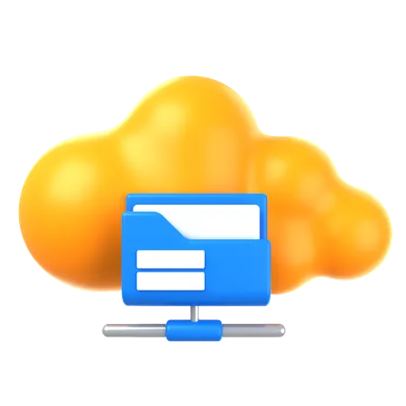 Cloud File Sharing  3D Icon