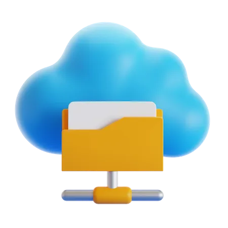 Cloud File Sharing  3D Icon