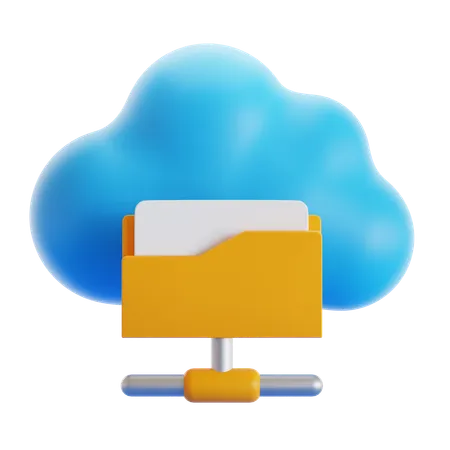 Cloud File Sharing  3D Icon