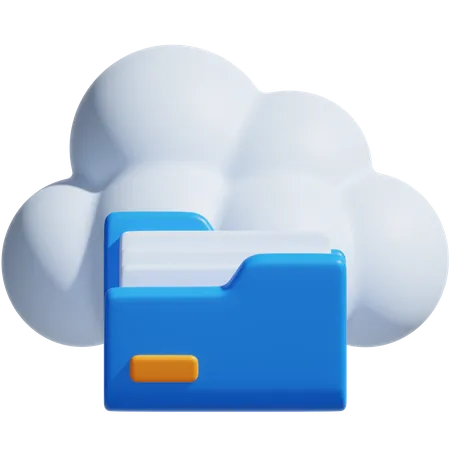 Cloud File Sharing  3D Icon