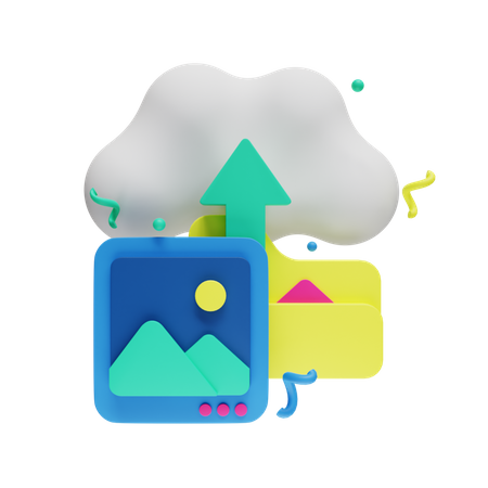 Cloud Files  3D Icon