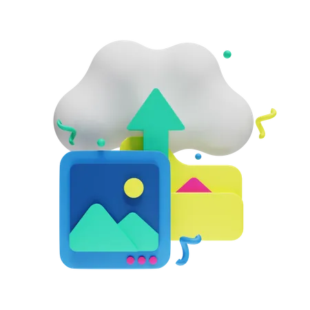 Cloud Files  3D Icon