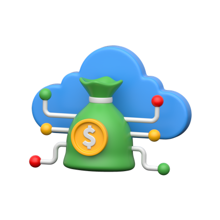 Cloud Finance  3D Icon