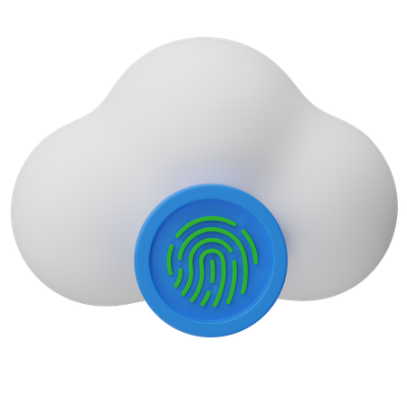 Cloud-Fingerabdruck  3D Icon