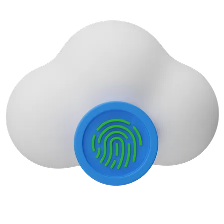 Cloud-Fingerabdruck  3D Icon