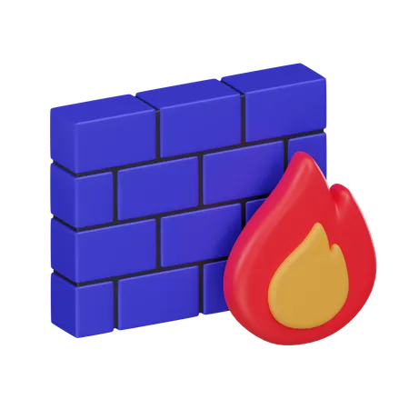 Strengthen Your Projects With A 3 D Firewall Icon Ideal For Web Presentations And Tech Designs Symbolizing Robust Digital Security Elevate Your Visuals With Modern Sophistication 3D Icon