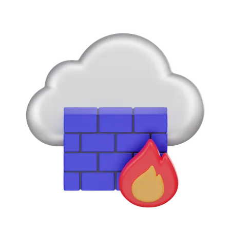 Cloud Firewall  3D Icon