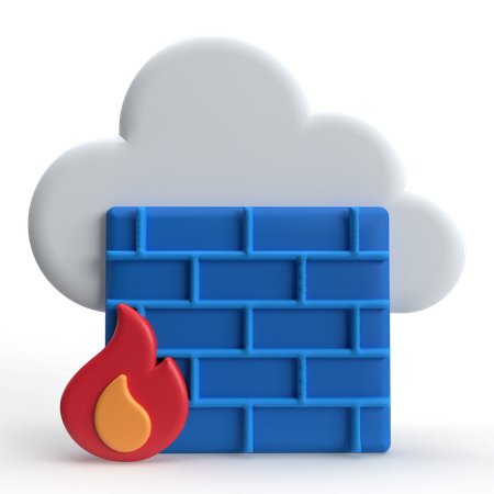 Cloud Firewall  3D Icon