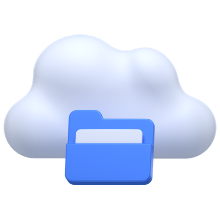 Cloud Folder  3D Icon