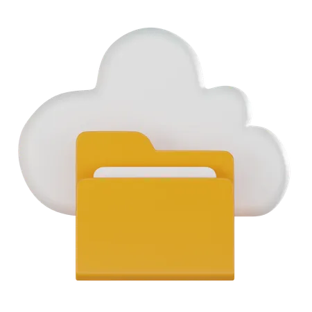 Cloud Storage And Folders Perfect For Illustrating The Essence Of Data Management And Online Security 3 D Render Illustration 3D Icon