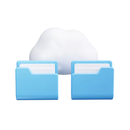 Cloud Folder  3D Icon