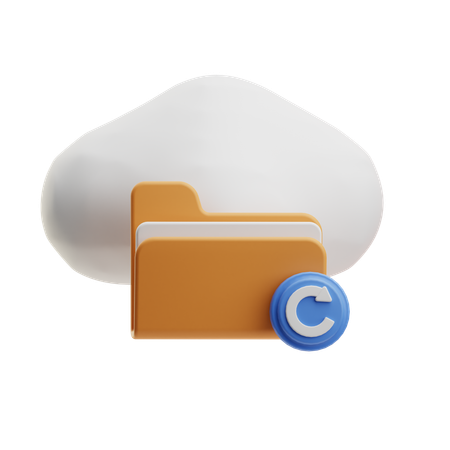 クラウドフォルダ  3D Icon