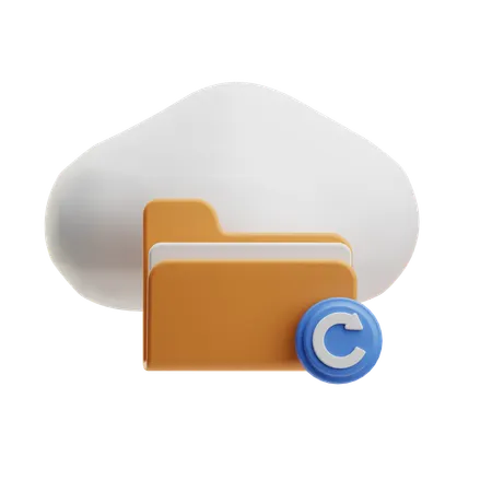 クラウドフォルダ  3D Icon
