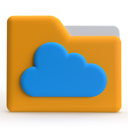 Cloud Folder  3D Icon