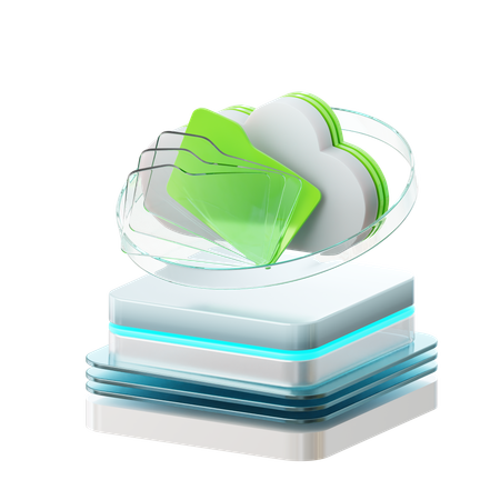 クラウドフォルダ  3D Icon