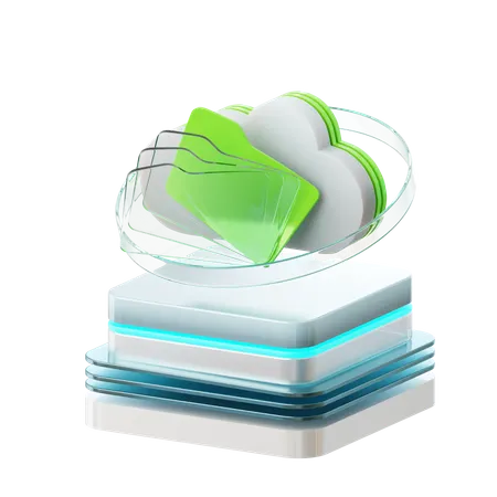 クラウドフォルダ  3D Icon
