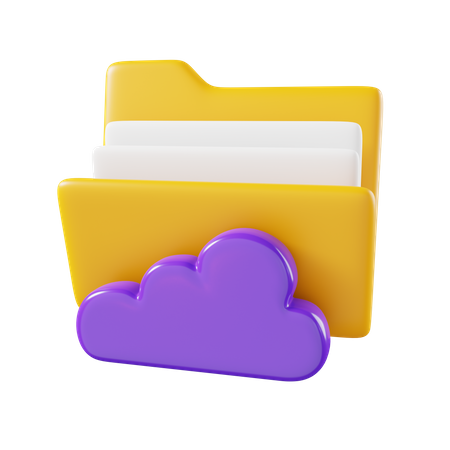 Cloud Folder  3D Icon