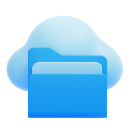 Cloud Folder  3D Icon