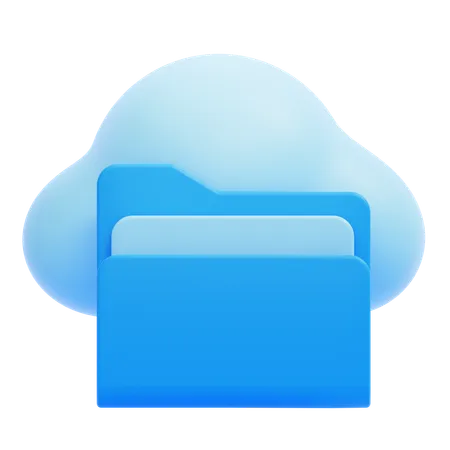 Cloud Folder  3D Icon