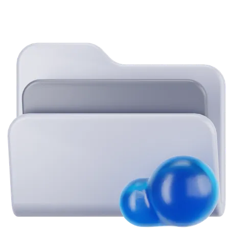 Cloud Folder  3D Icon