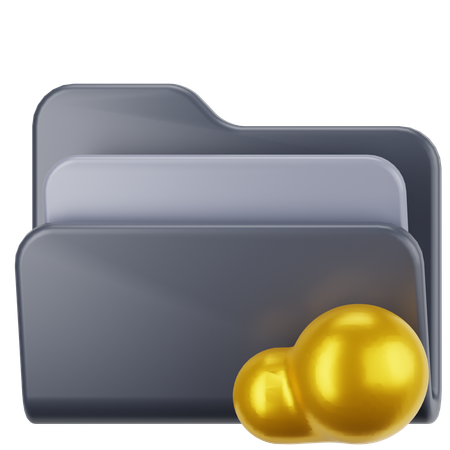 Cloud Folder  3D Icon