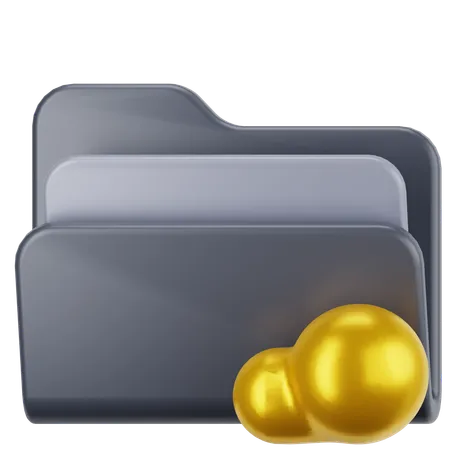 Cloud Folder  3D Icon