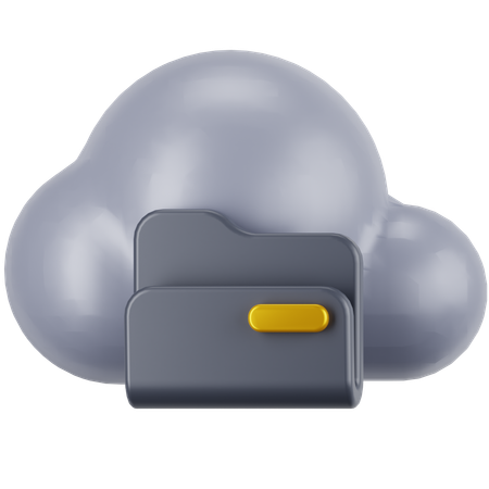 Cloud Folder  3D Icon