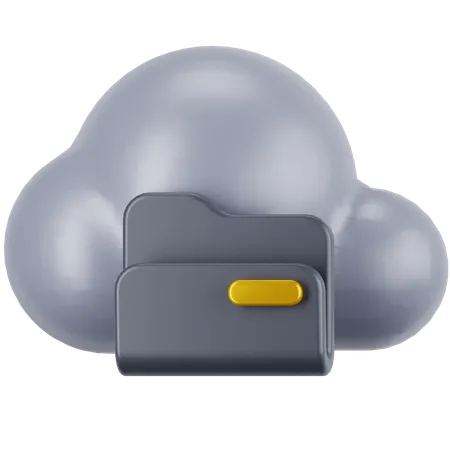 Cloud Folder  3D Icon