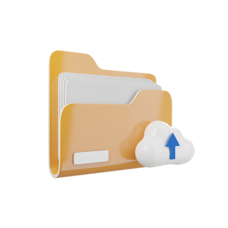 Cloud Folder  3D Icon