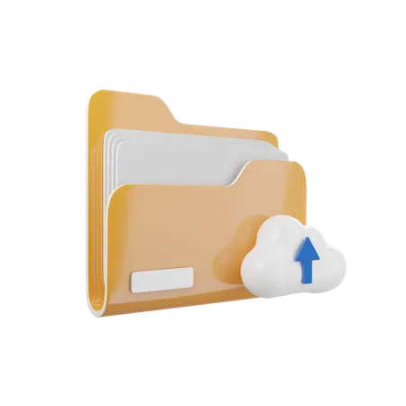 Cloud Folder  3D Icon