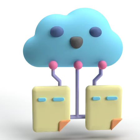 Cloud Folder  3D Icon