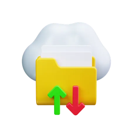 Cloud Folder  3D Icon