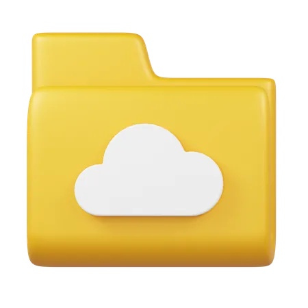 Cloud Folder  3D Icon