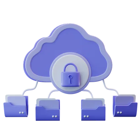 Cloud Folder  3D Icon