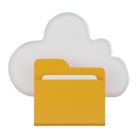 Cloud Folder  3D Icon