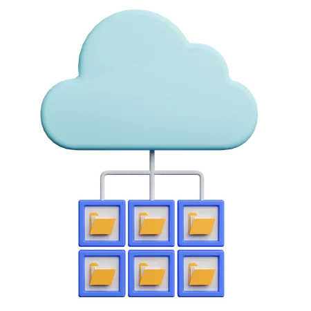 Cloud Folder  3D Icon