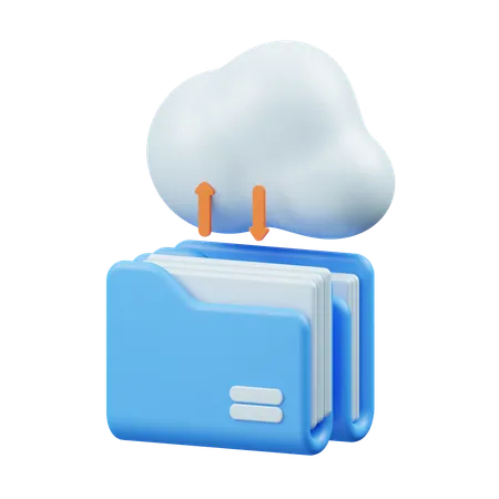 Cloud Folder  3D Icon