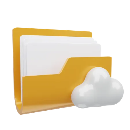 Cloud Folder  3D Icon