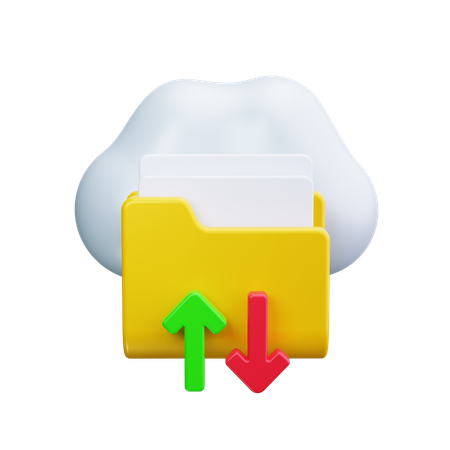 Cloud Folder  3D Icon