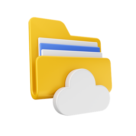 Cloud Folder  3D Icon