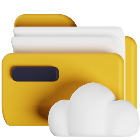 Cloud Folder  3D Icon